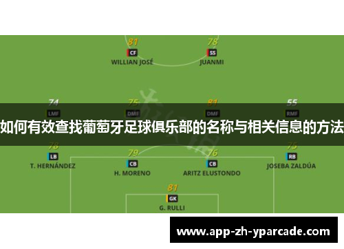 如何有效查找葡萄牙足球俱乐部的名称与相关信息的方法